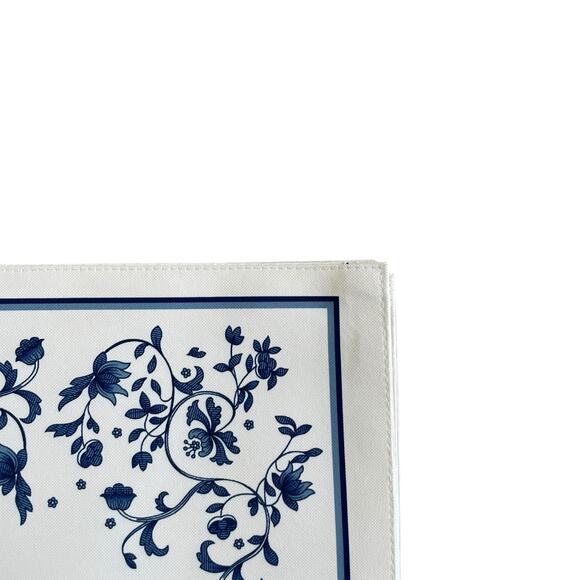 Blue Portofino by Spode Set of 4 Placemats 13x19 Blue & White Spring Floral NEW - Picture 11 of 14